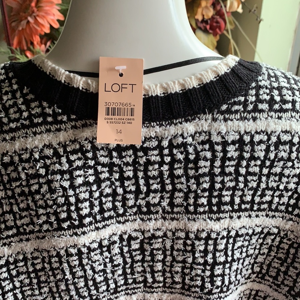 Loft Plus Striped Knit 🧶 Cardigan - Picture 10 of 12